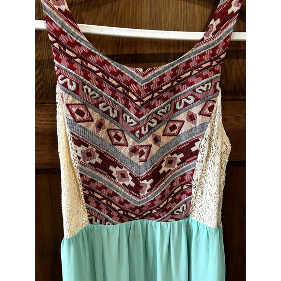 Flying Tomato Altar'd State Aztec Tapestry Maxi Dress Long Size Large - Picture 2 of 6